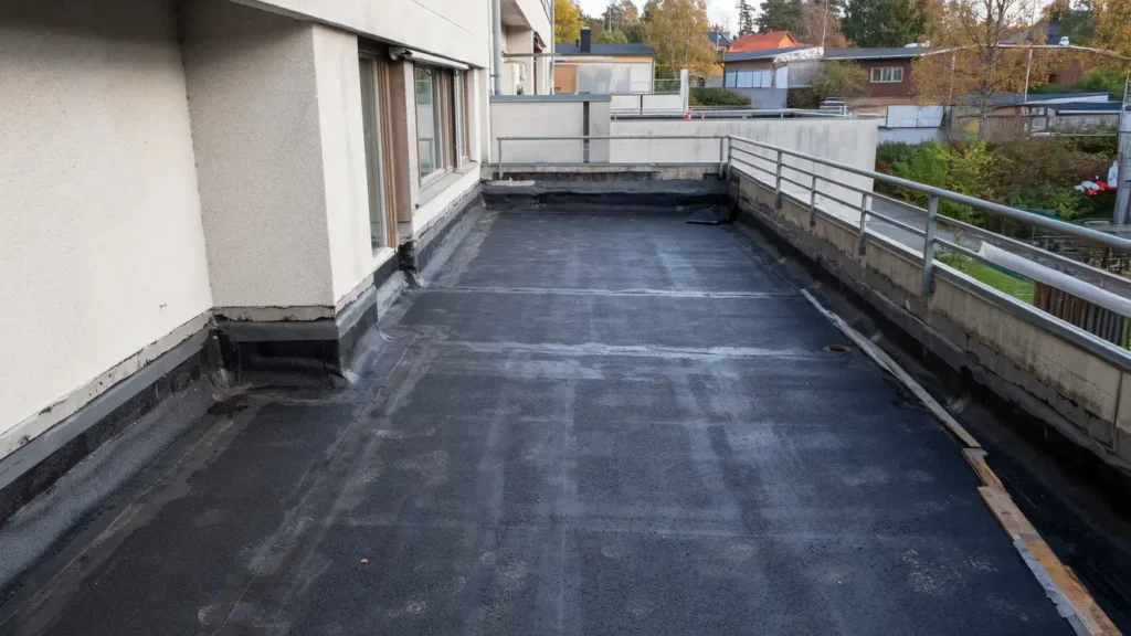t tning av betongterrass ovan bostad i kallh ll j rf lla